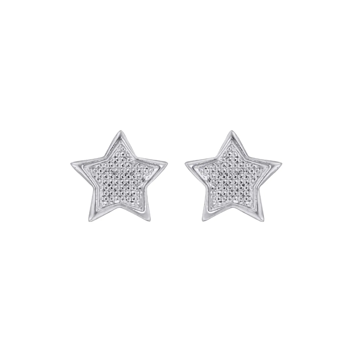 Topos de estrella en plata Ley 925 - Colección Sueños