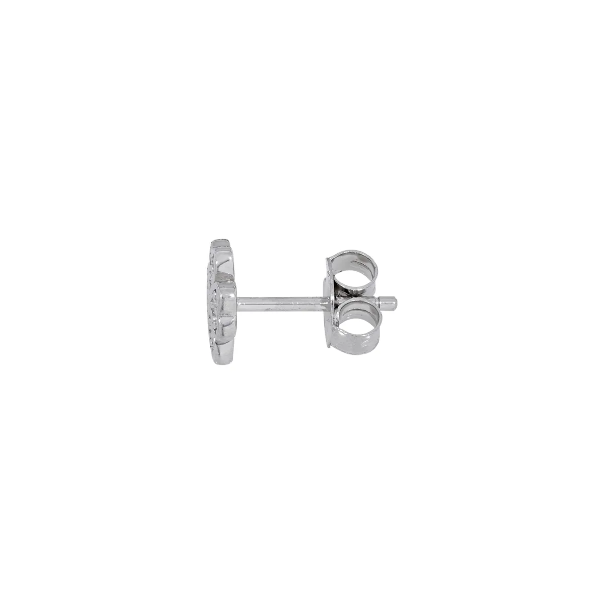Topos en plata Ley 925, Flores, con cristales, 7.50 mm. de ancho, de la coleccion Sueños