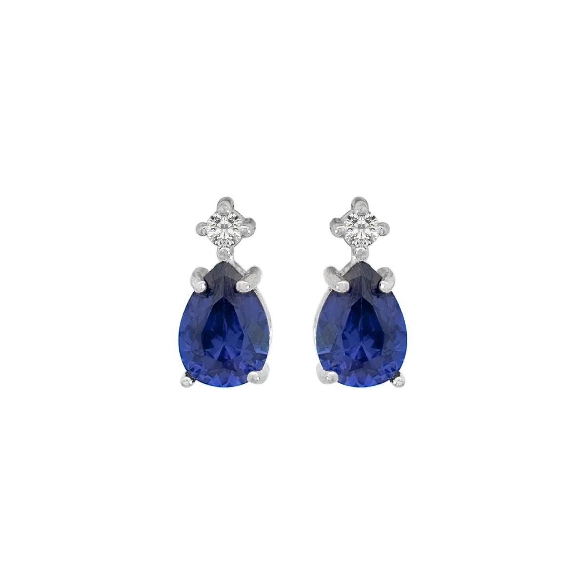 Topos en plata Ley 925, Uñas+decoración, con 2 zircones centrales y decoración en zircones, de la coleccion Sueños