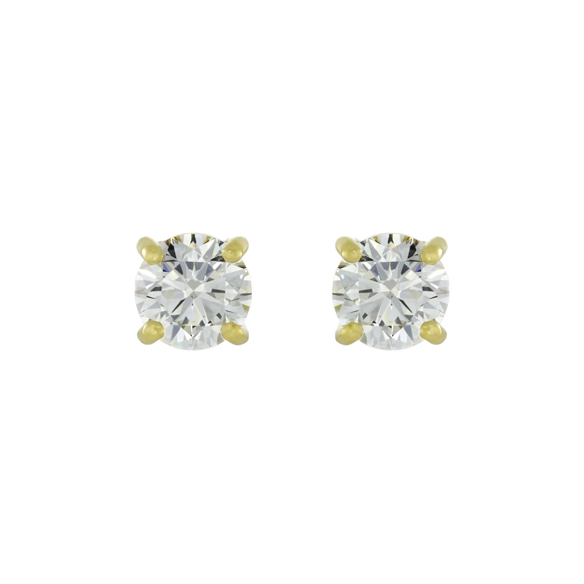 Topos studs en oro amarillo de 18 Kilates, con 2 diamante de laboratorio centrales de 1.40 Ct