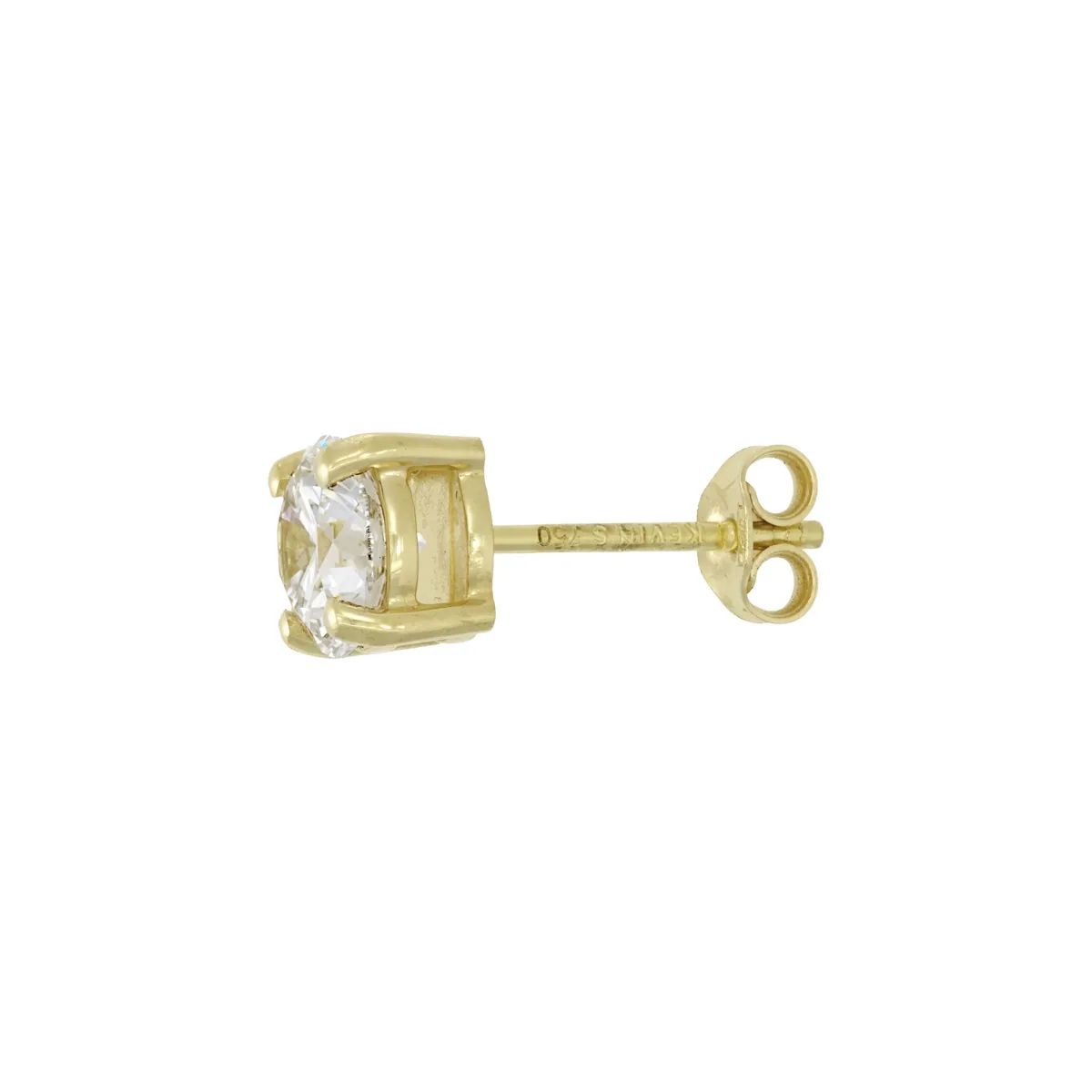 Topos studs en oro amarillo de 18 Kilates, con 2 diamante de laboratorio centrales de 1.40 Ct