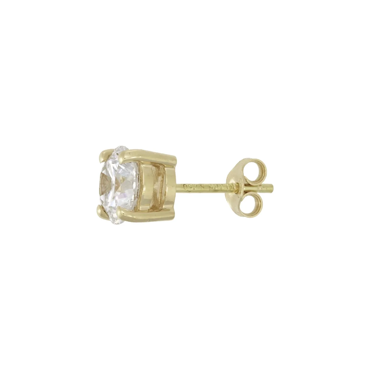 Topos studs en oro amarillo de 18 Kilates, con 2 diamante de laboratorio centrales de 2.00 Ct