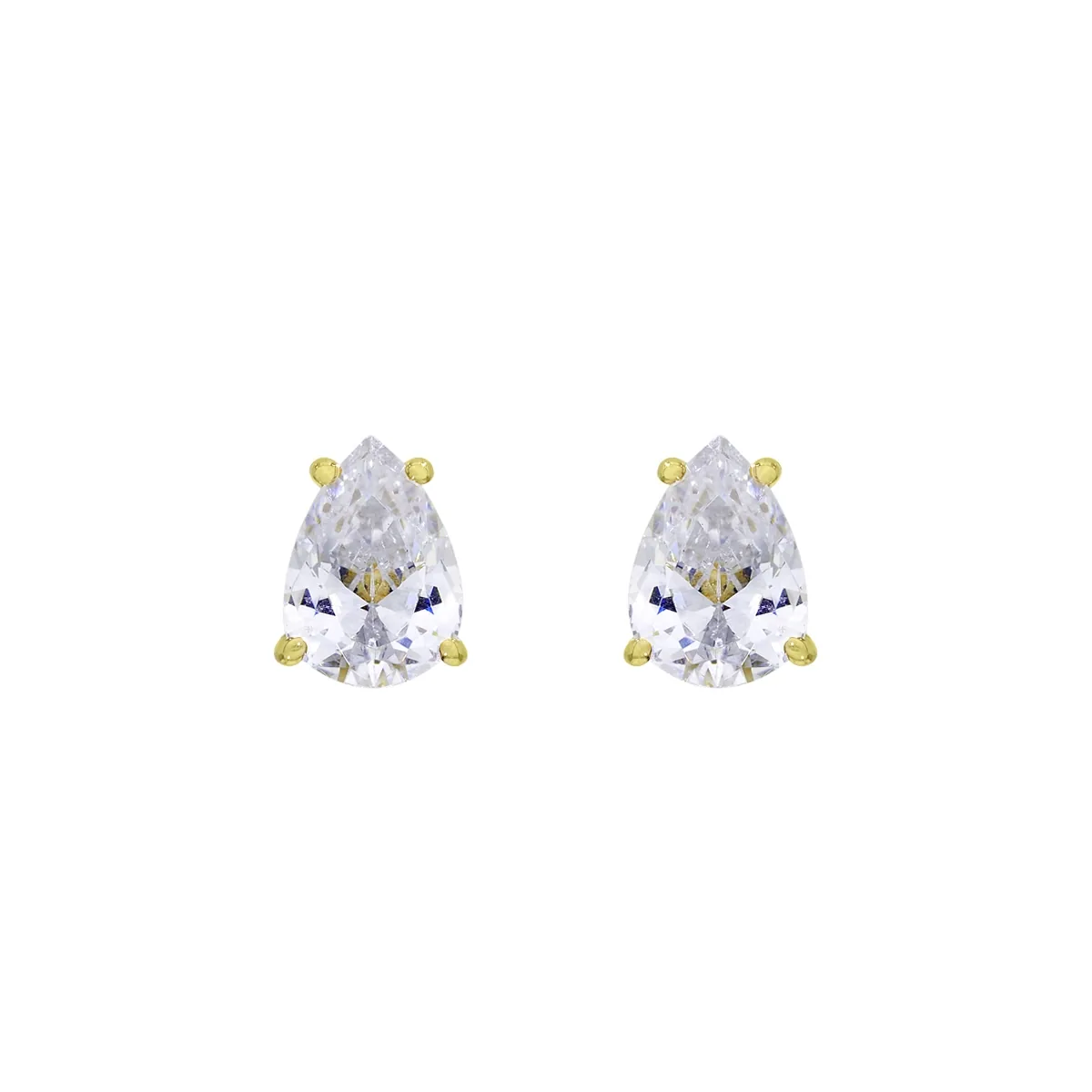 Topos studs en oro amarillo de 18 Kilates, con zircon central