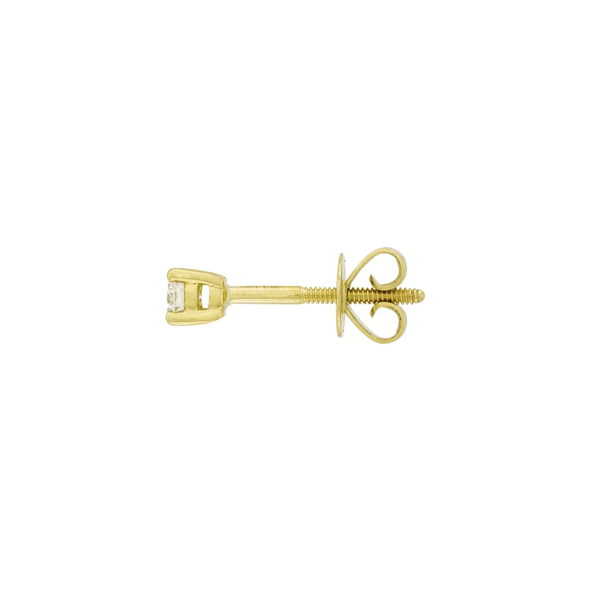 Topos studs en oro amarillo de 18 Kilates, con 2 diamante de laboratorio centrales de 0.20 Ct