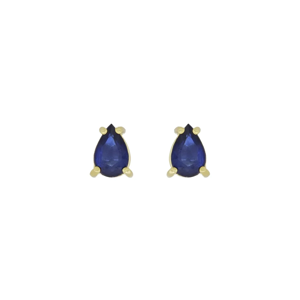 Topos studs en oro amarillo de 18 Kilates, con 2 zafiros centrales de 0.85 Ct