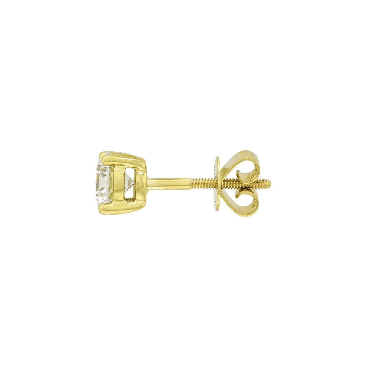 Topos studs en oro amarillo de 18 Kilates, con 2 diamante de laboratorio centrales de 1.00 Ct