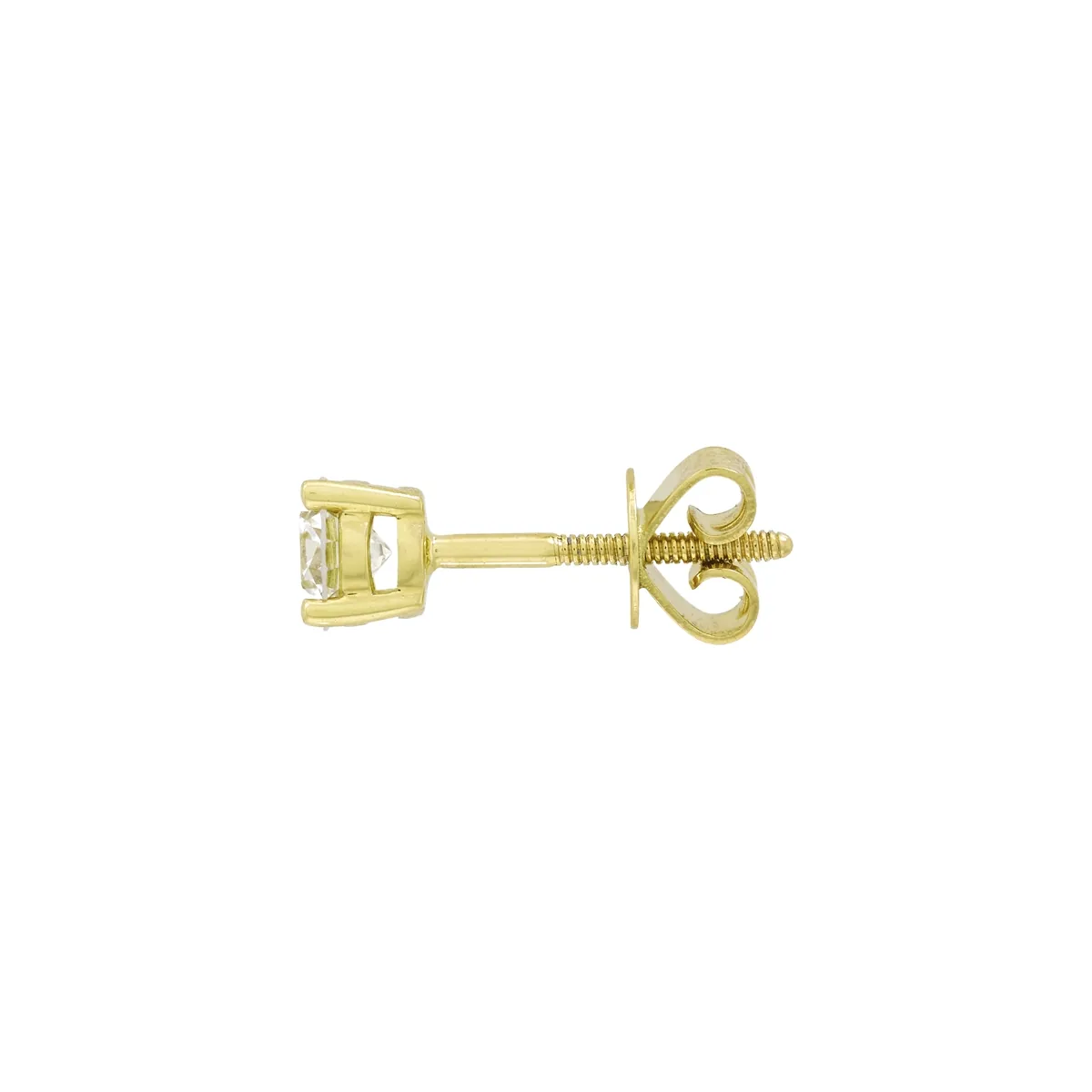 Topos studs en oro amarillo de 18 Kilates, con 2 diamante de laboratorio centrales de 0.60 Ct