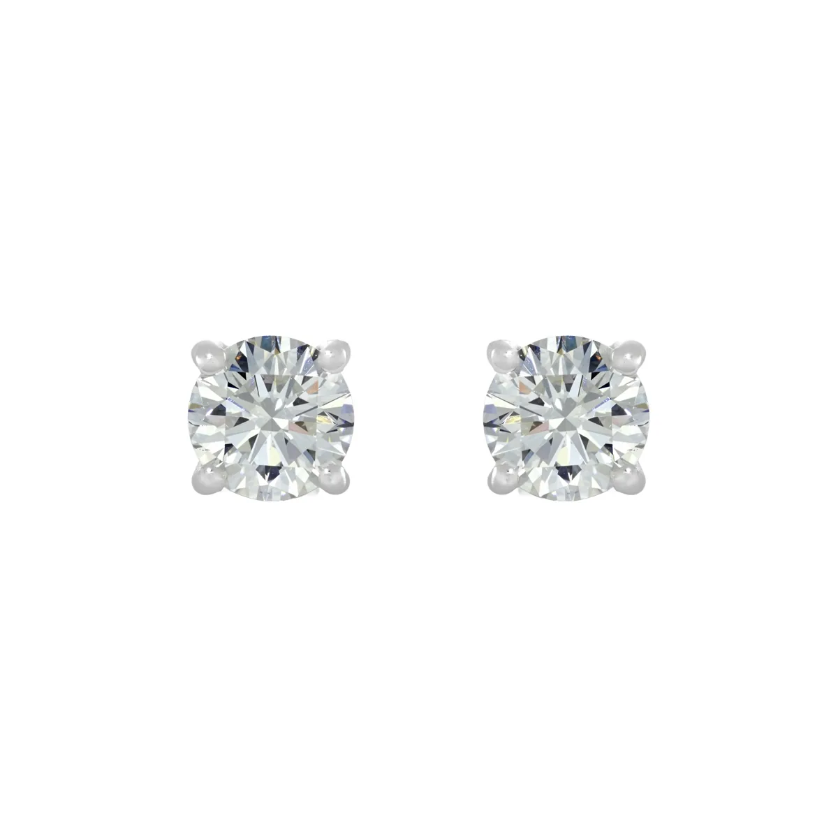 Topos studs en oro blanco de 18 Kilates, con 2 diamante de laboratorio centrales de 1.40 Ct