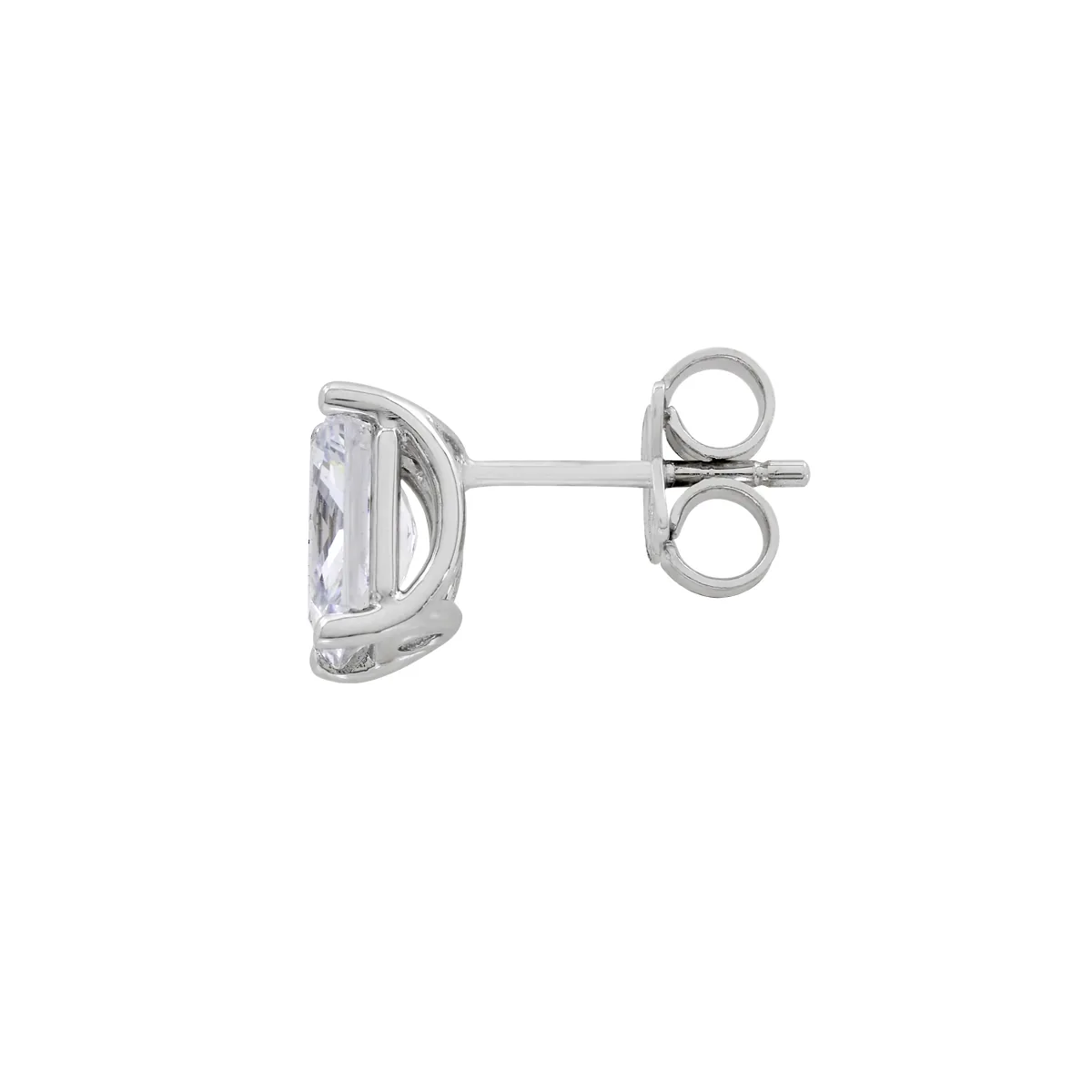 Topos studs en oro blanco de 18 Kilates, con zircón central