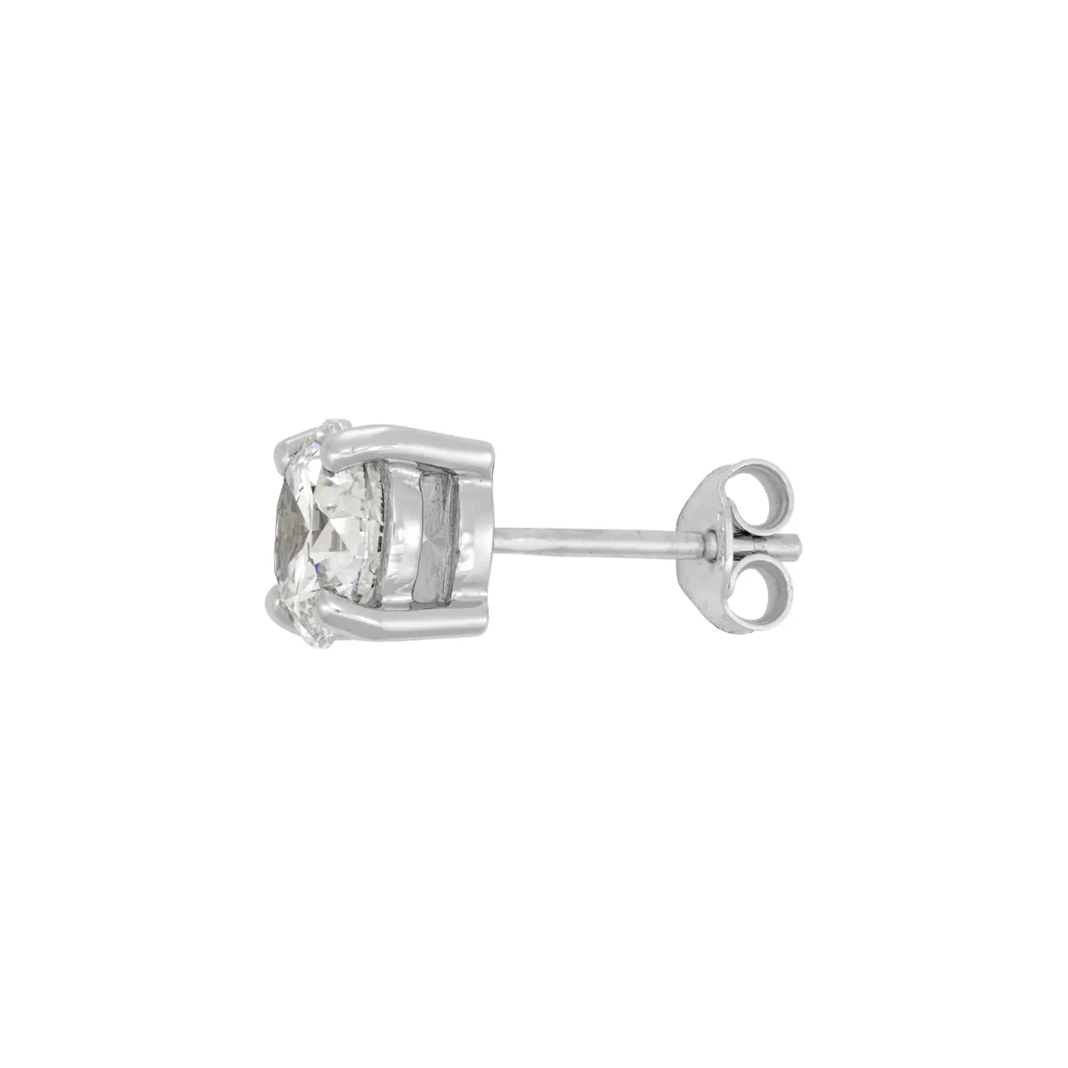 Topos studs en oro blanco de 18 Kilates, con 2 diamante de laboratorio centrales de 2.00 Ct