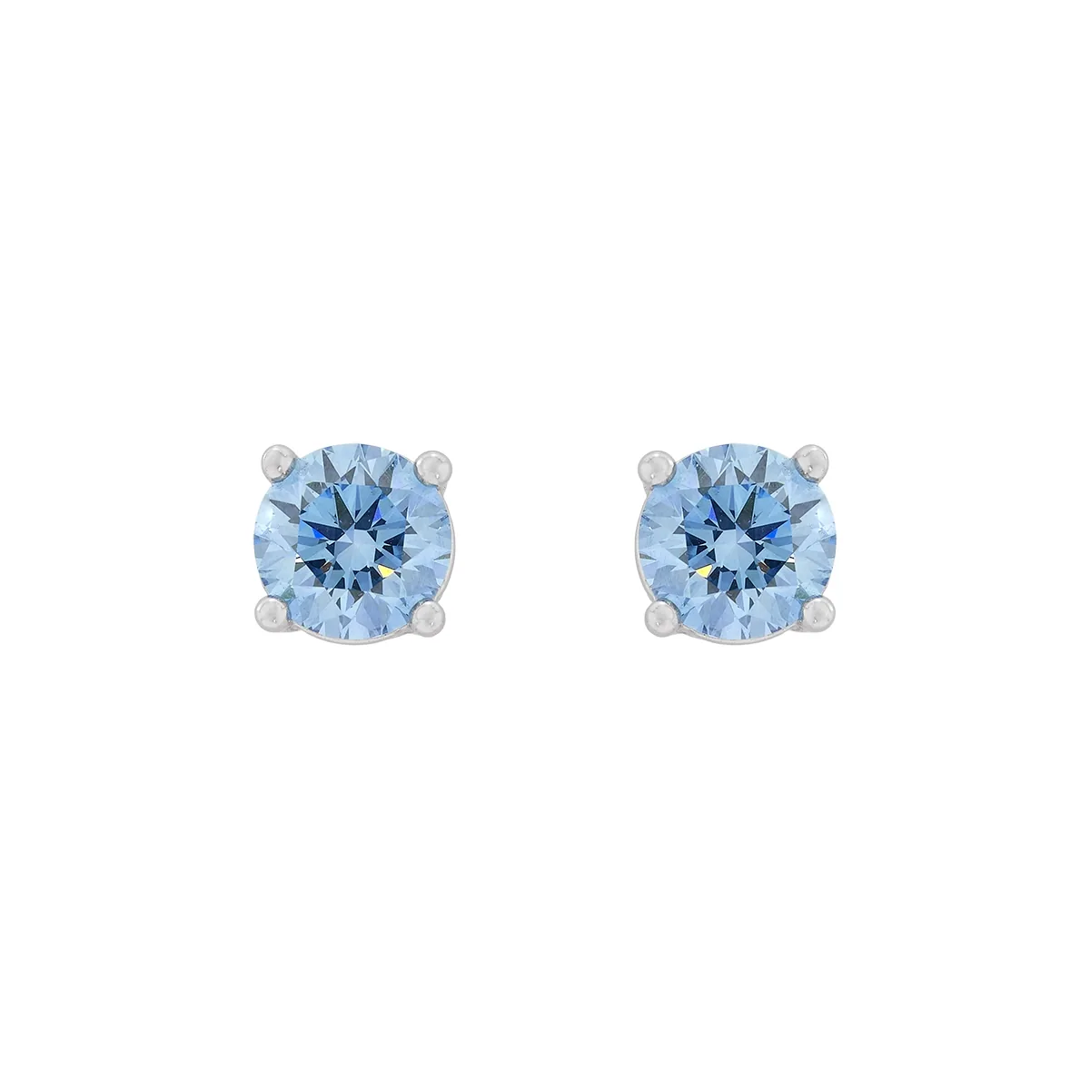 Topos studs en oro blanco de 18 Kilates, con 2 diamante de laboratorio centrales de 2.00 Ct
