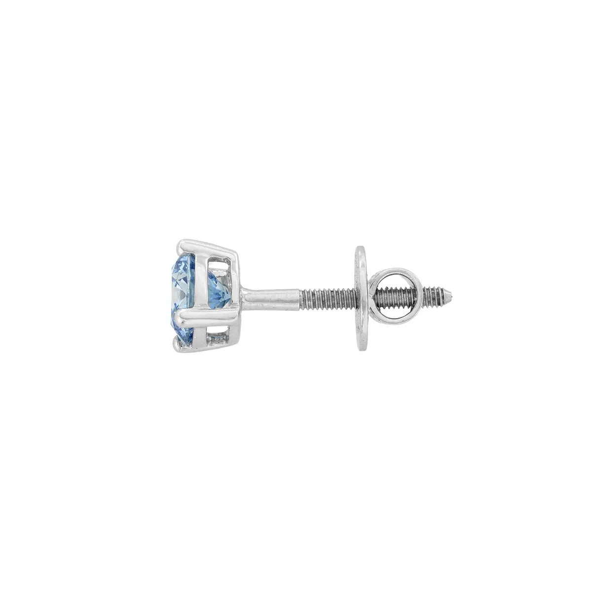 Topos studs en oro blanco de 18 Kilates, con 2 diamante de laboratorio centrales de 1.00 Ct