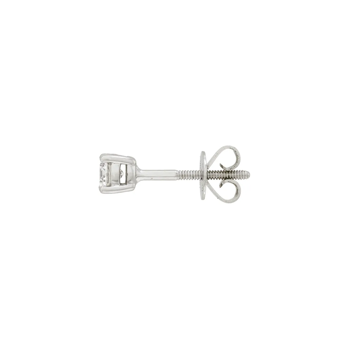Topos studs en oro blanco de 18 Kilates, con 2 diamante de laboratorio centrales de 0.40 Ct