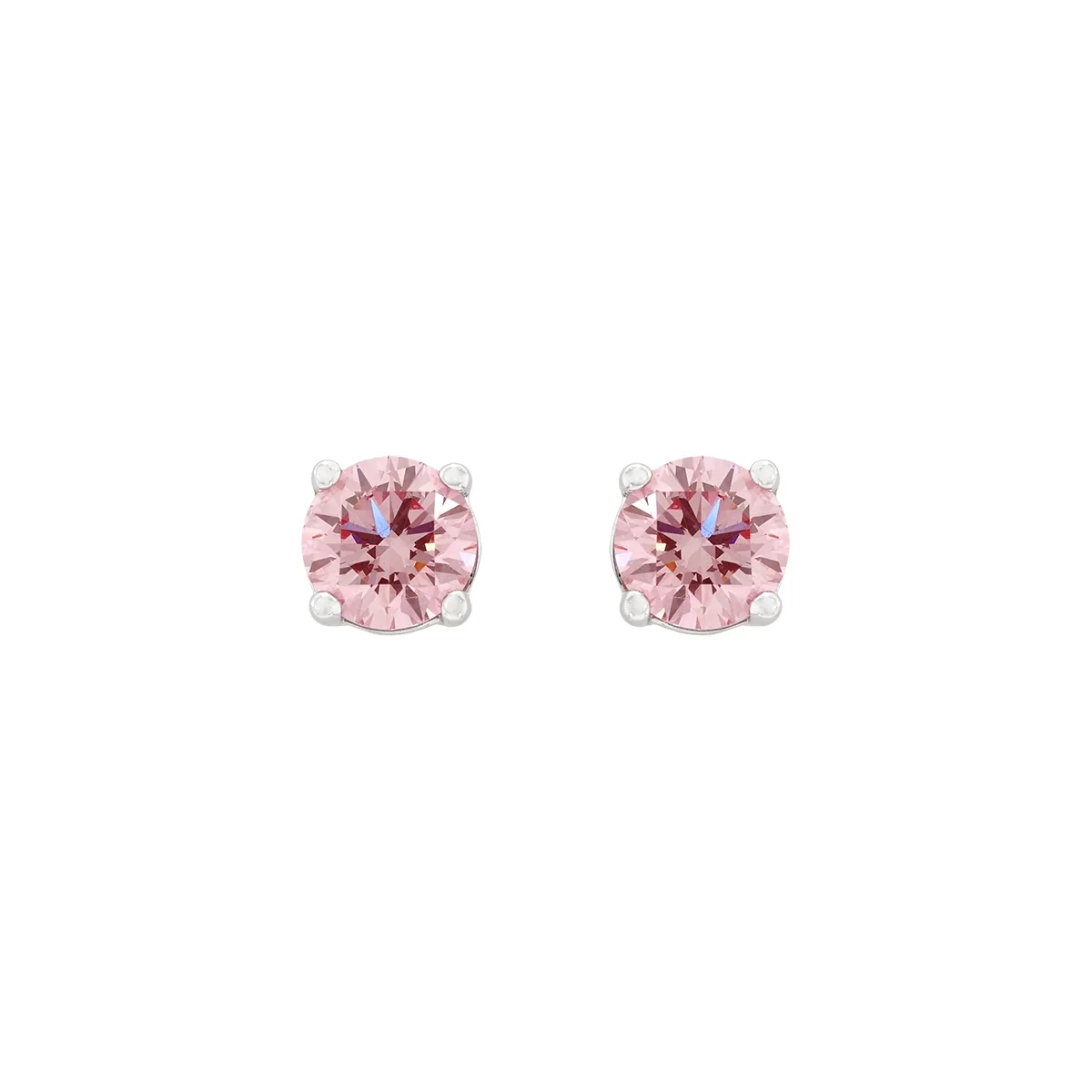 Topos studs en oro blanco de 18 Kilates, con 2 diamante de laboratorio centrales de 1.00 Ct
