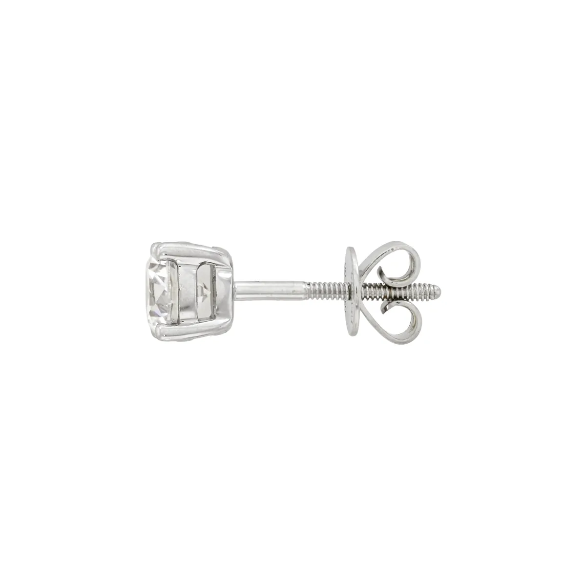 Topos studs en oro blanco de 18 Kilates, con 2 diamante de laboratorio centrales de 1.00 Ct