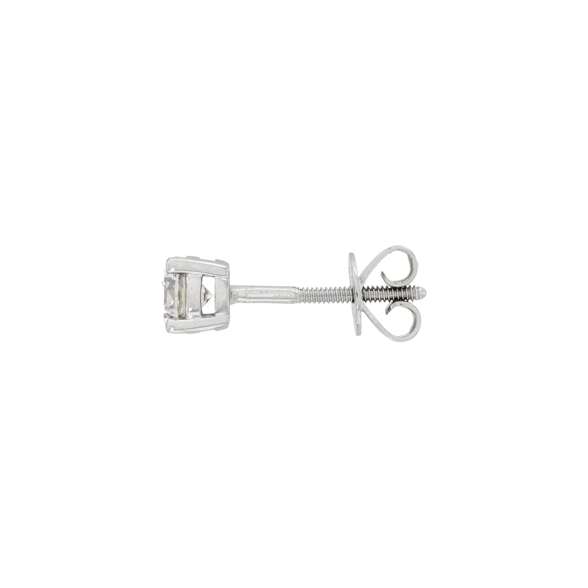 Topos studs en oro blanco de 18 Kilates, con 2 diamante de laboratorio centrales de 0.60 Ct