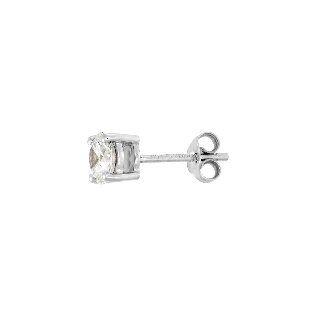 Topos studs en oro blanco de 18 Kilates, con 2 diamante de laboratorio centrales de 1.00 Ct