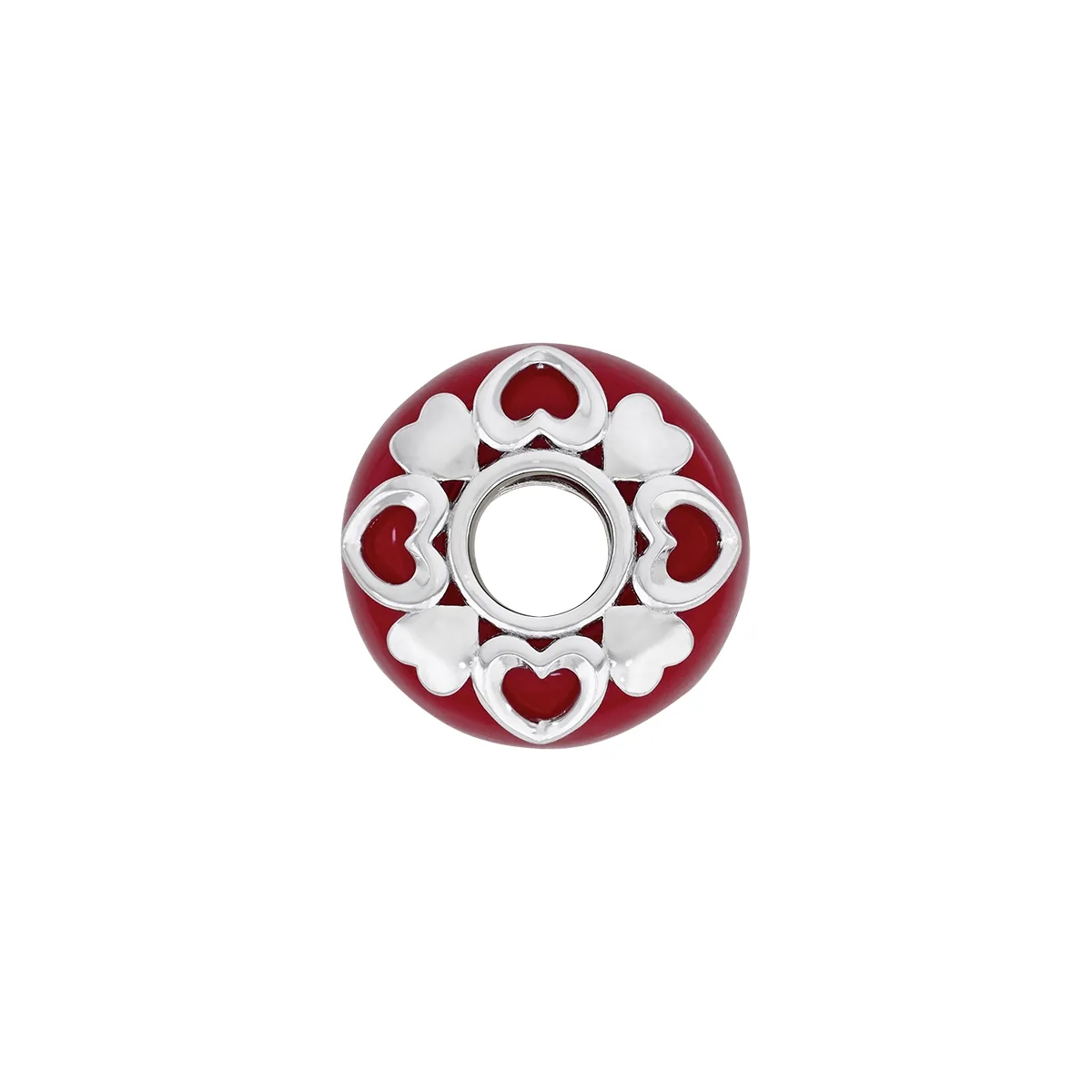 Dijes venezia en plata Ley 925, Llanta, 14 mm. de ancho, con terminado en Esmaltado