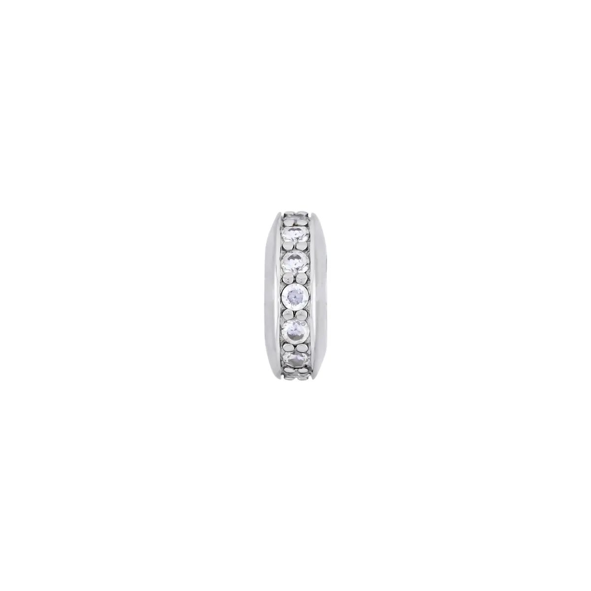 Dijes venezia en plata Ley 925, Stoppers, con cristales, 9 mm. de ancho
