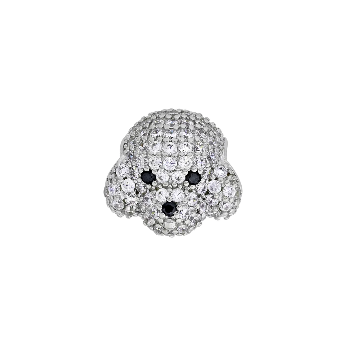 Dijes venezia en plata Ley 925, Animal, con cristales