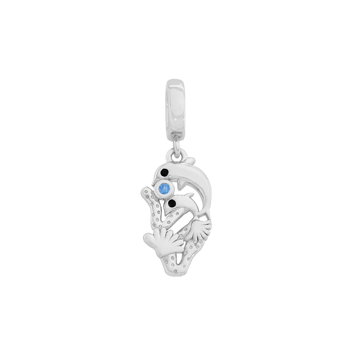 Dijes venezia en plata Ley 925, Animal, con cristales