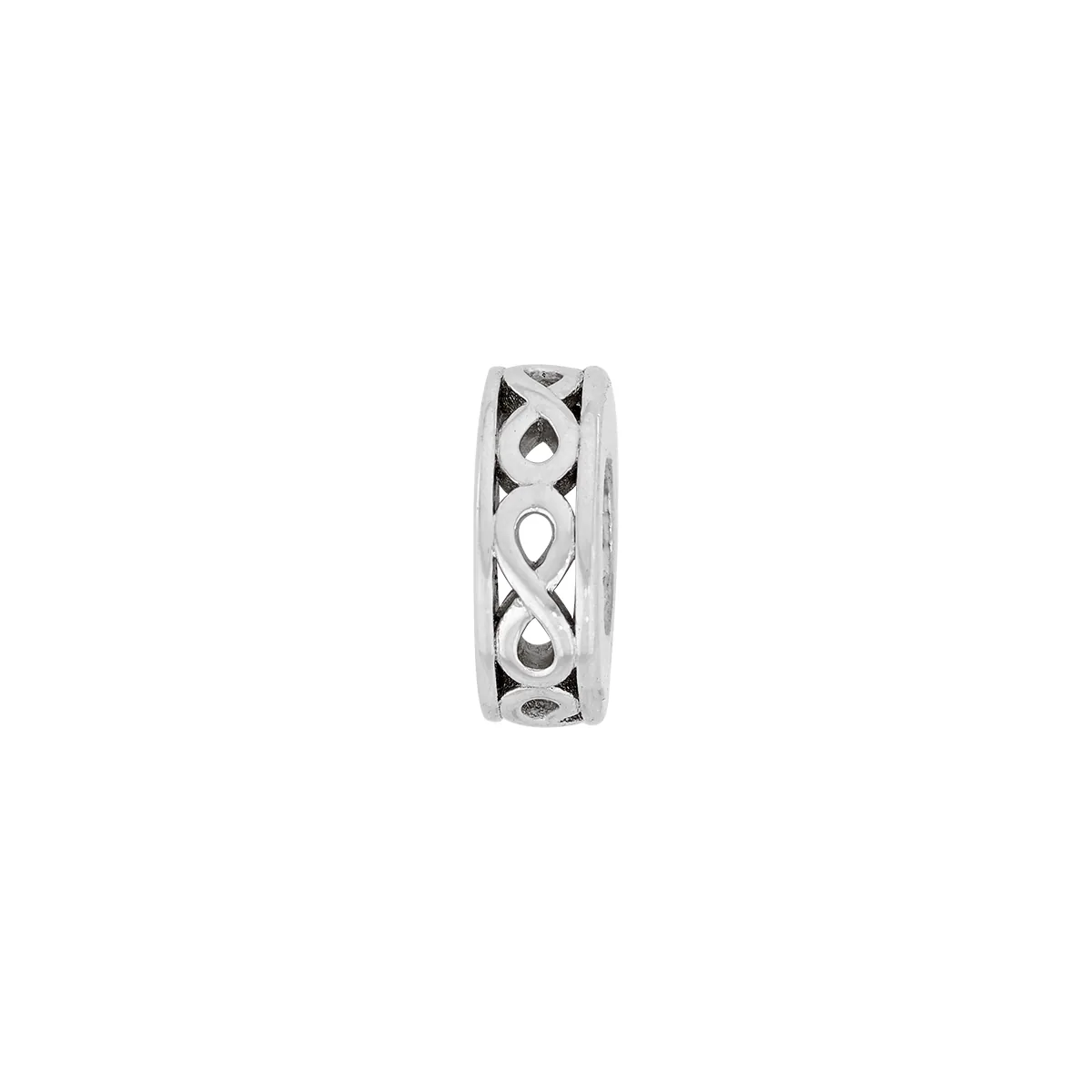 Dijes venezia en plata Ley 925, Stoppers, con cristales, 9.50 mm. de ancho