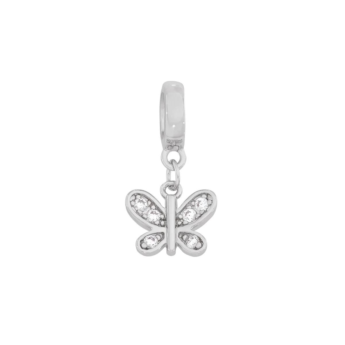 Dijes venezia en plata Ley 925, Animal, con cristales