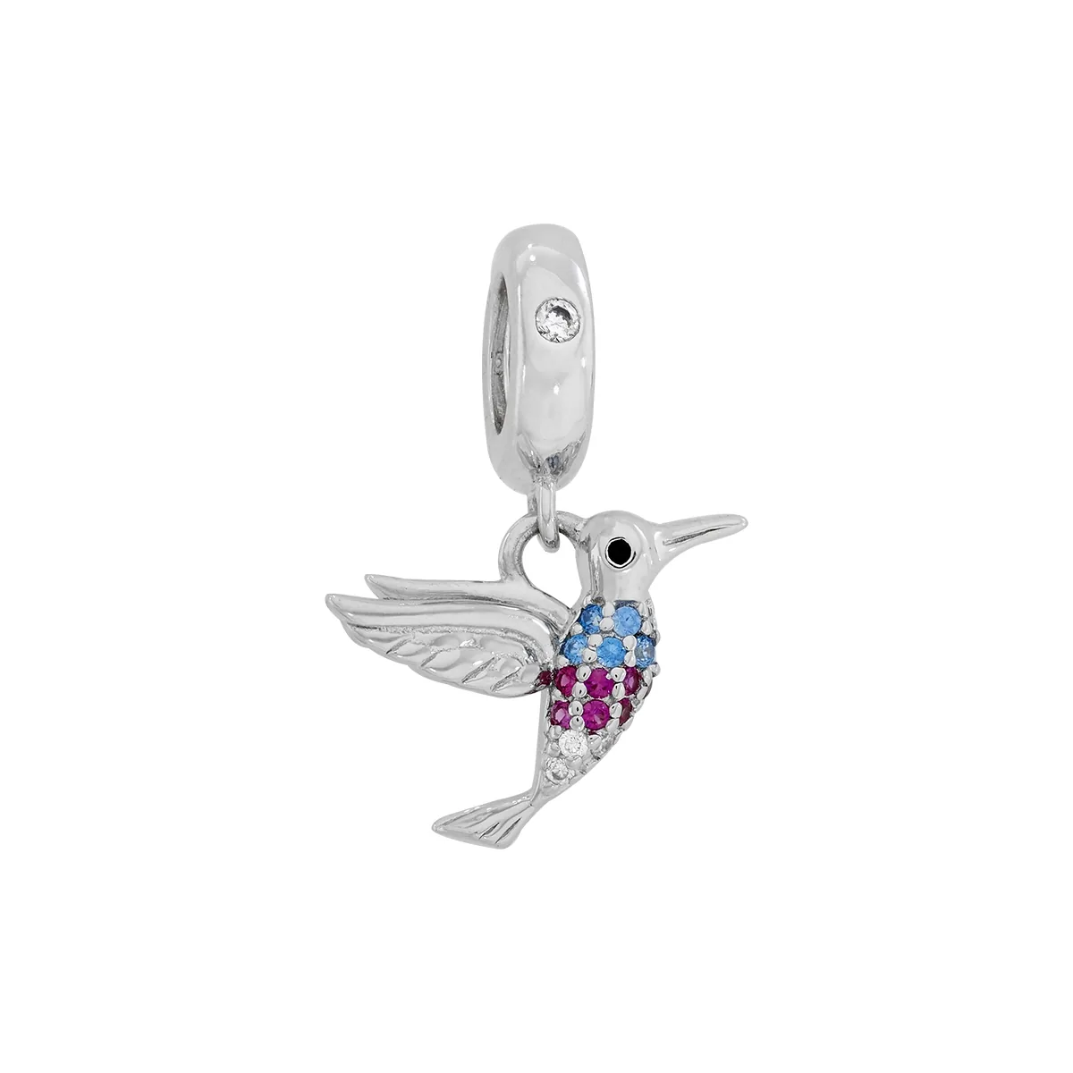 Dijes venezia en plata Ley 925, Animal, con cristales