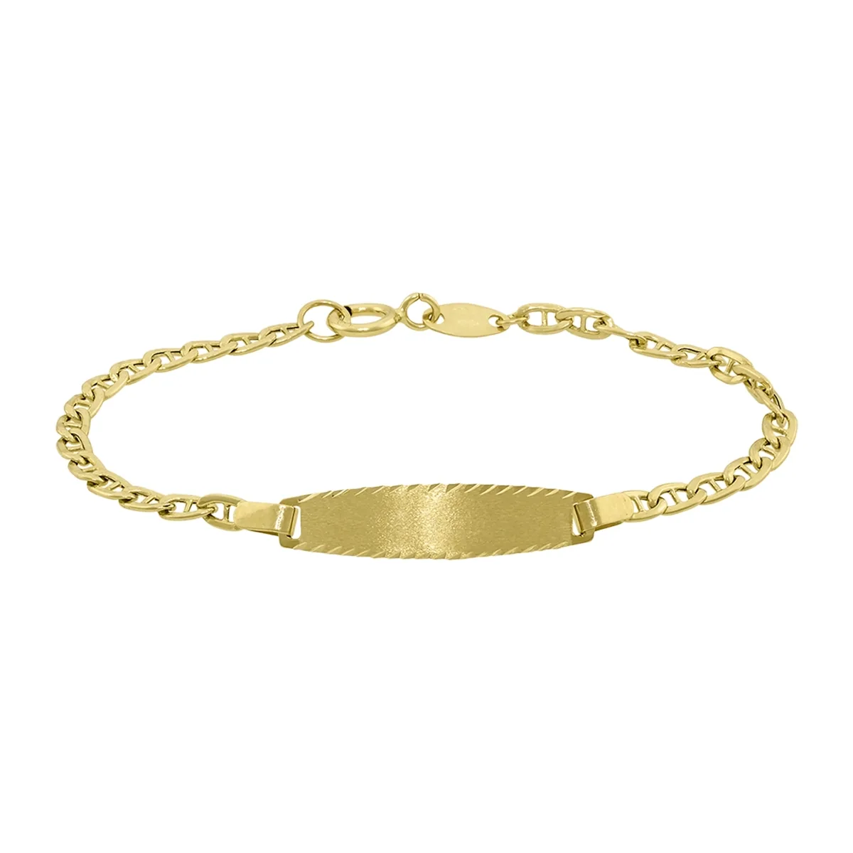 Pulsera en oro amarillo de 18 Kilates con visos satinado, Figaro 1-3, 12 cm. de largo, 2 mm. de ancho