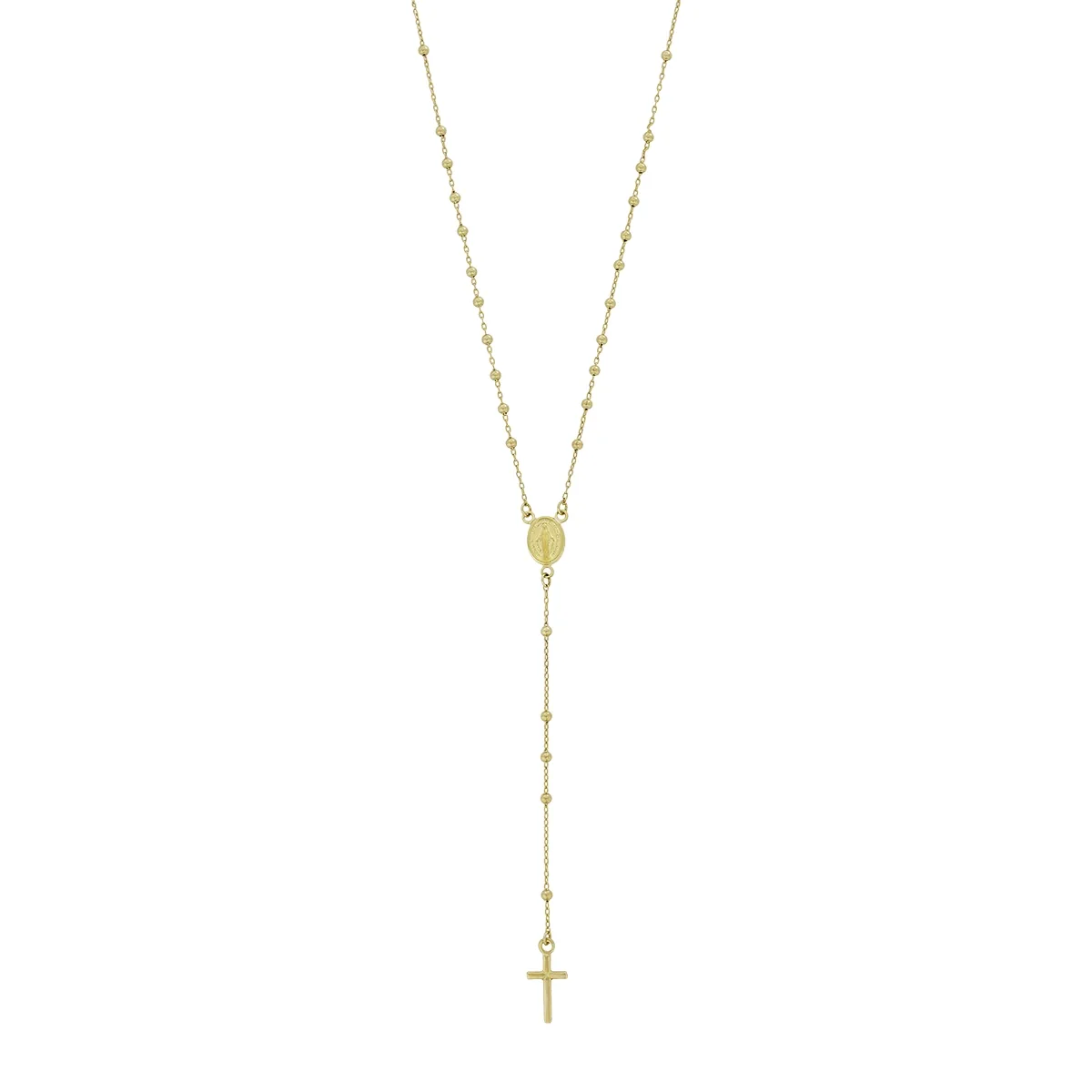Camándula en oro amarillo de 18 Kilates, Camándula, 42 cm. de largo, 0.50 mm. de ancho
