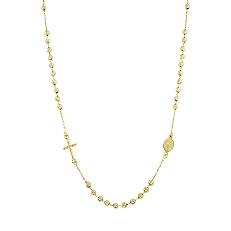 Camándula en oro amarillo de 18 Kilates, Camándula, 42 cm. de largo, 0.50 mm. de ancho