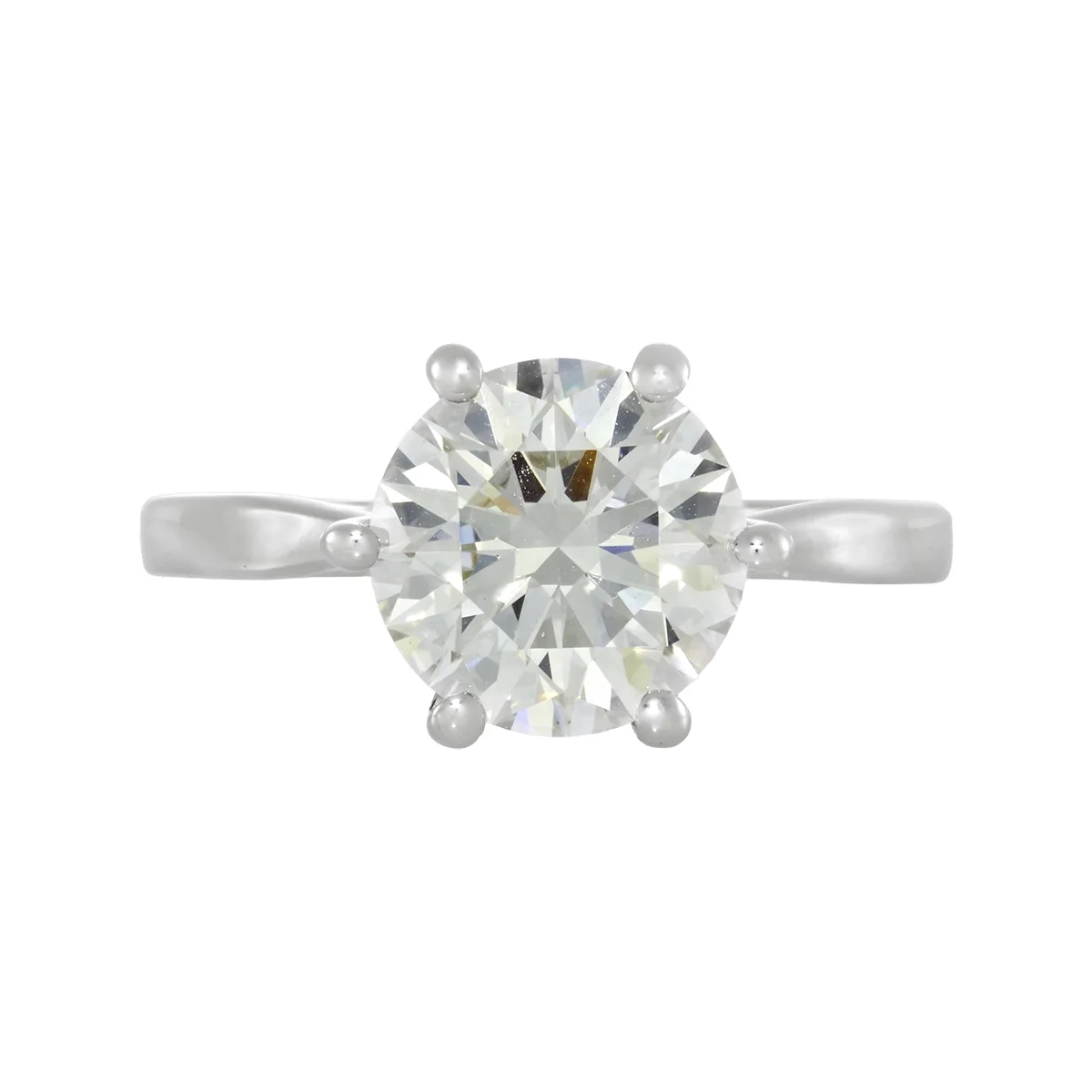 Anillo en oro blanco de 18 Kilates, con diamante laboratorio central de 2.00 Ct