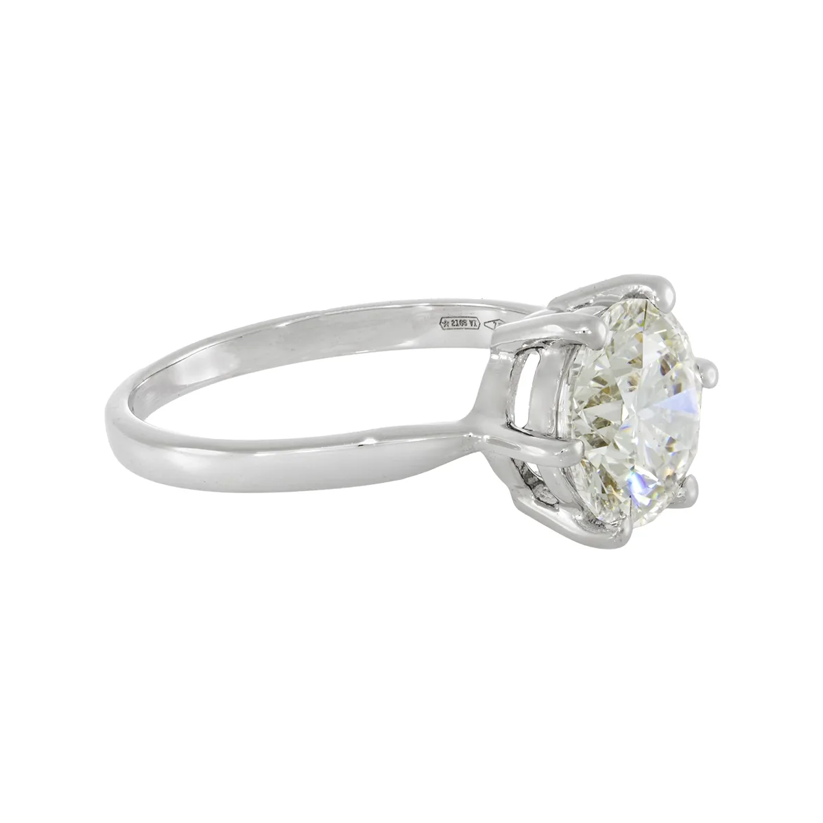 Anillo en oro blanco de 18 Kilates, con diamante laboratorio central de 2.00 Ct