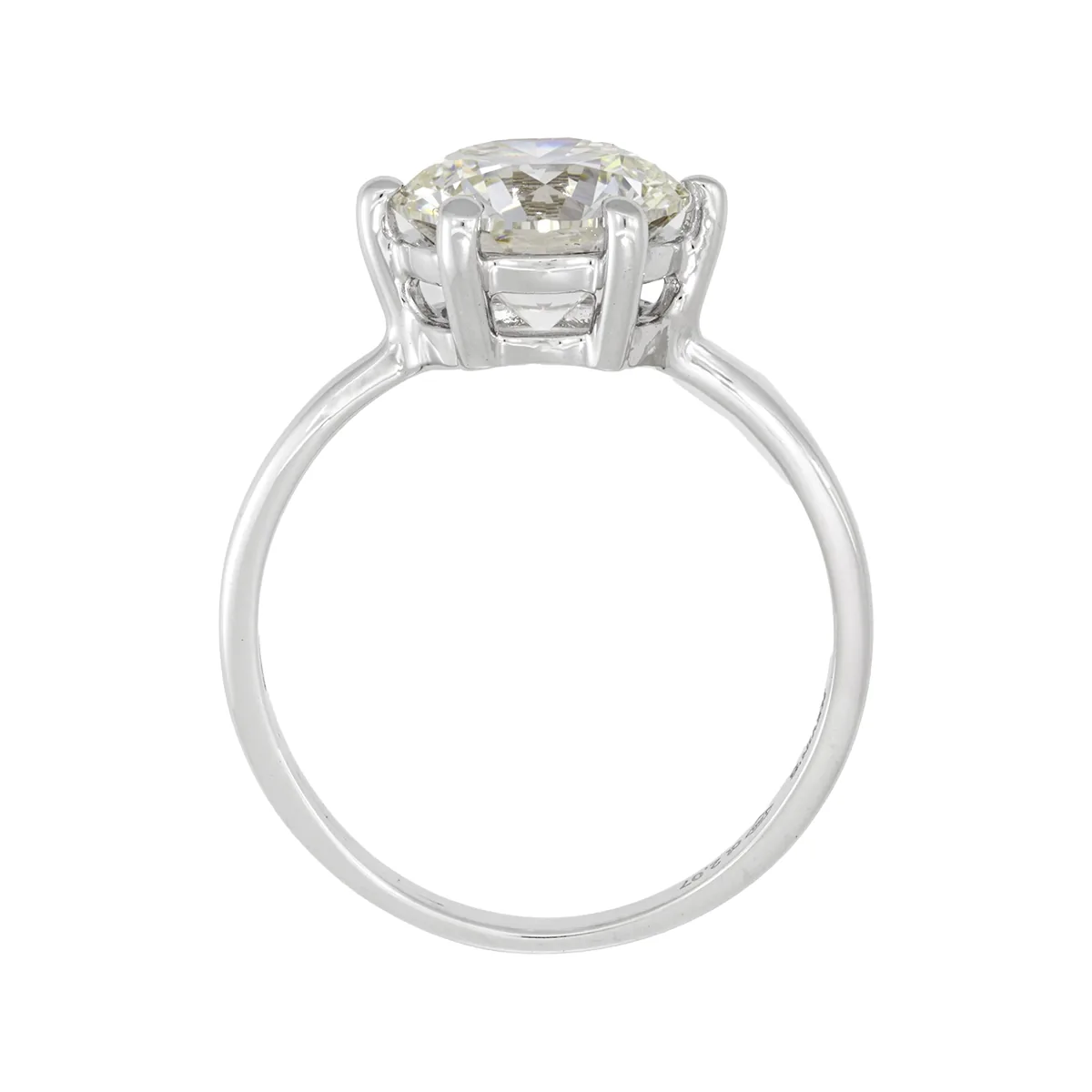 Anillo en oro blanco de 18 Kilates, con diamante laboratorio central de 2.00 Ct