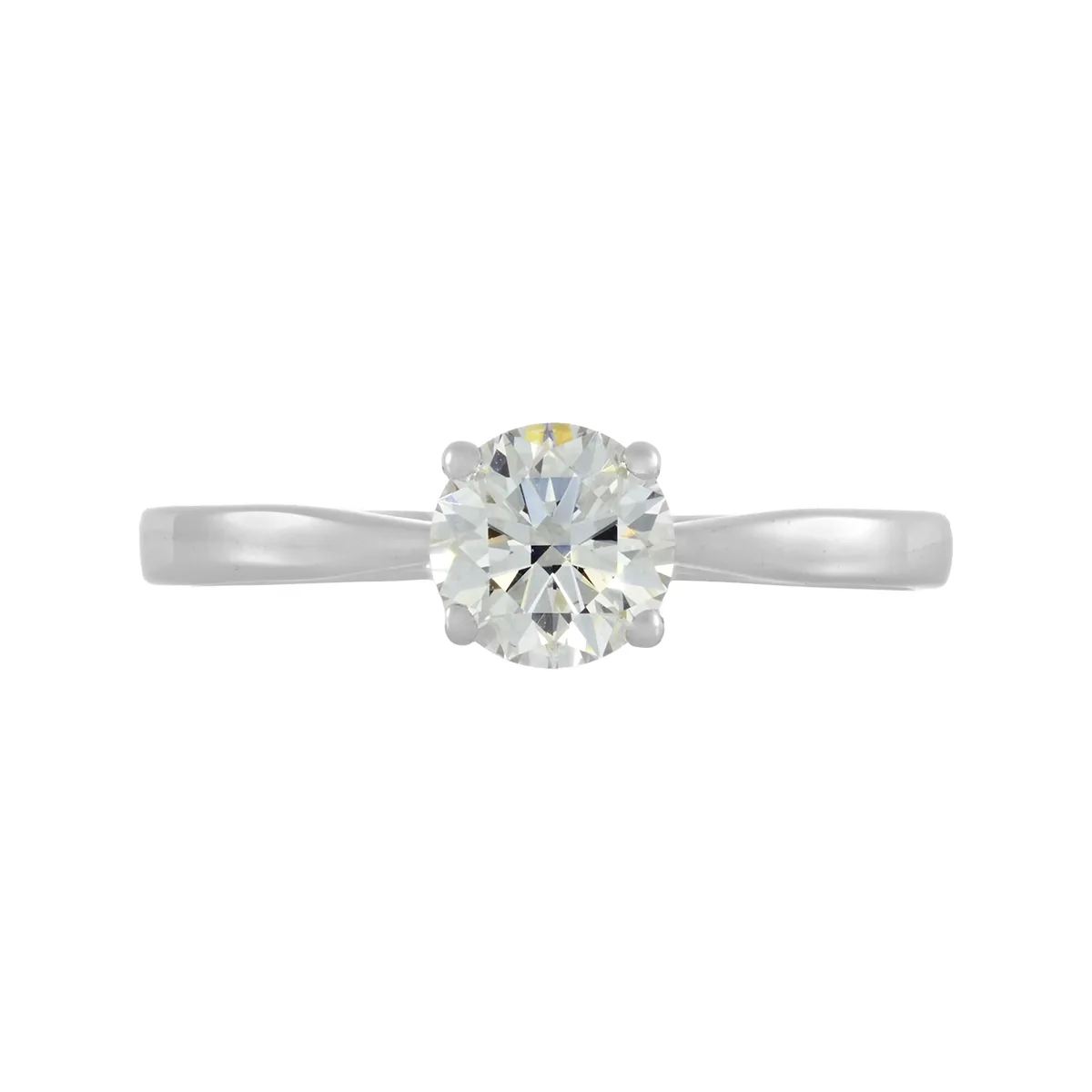 Anillo en oro blanco de 18 Kilates, con diamante laboratorio central de 0.50 Ct