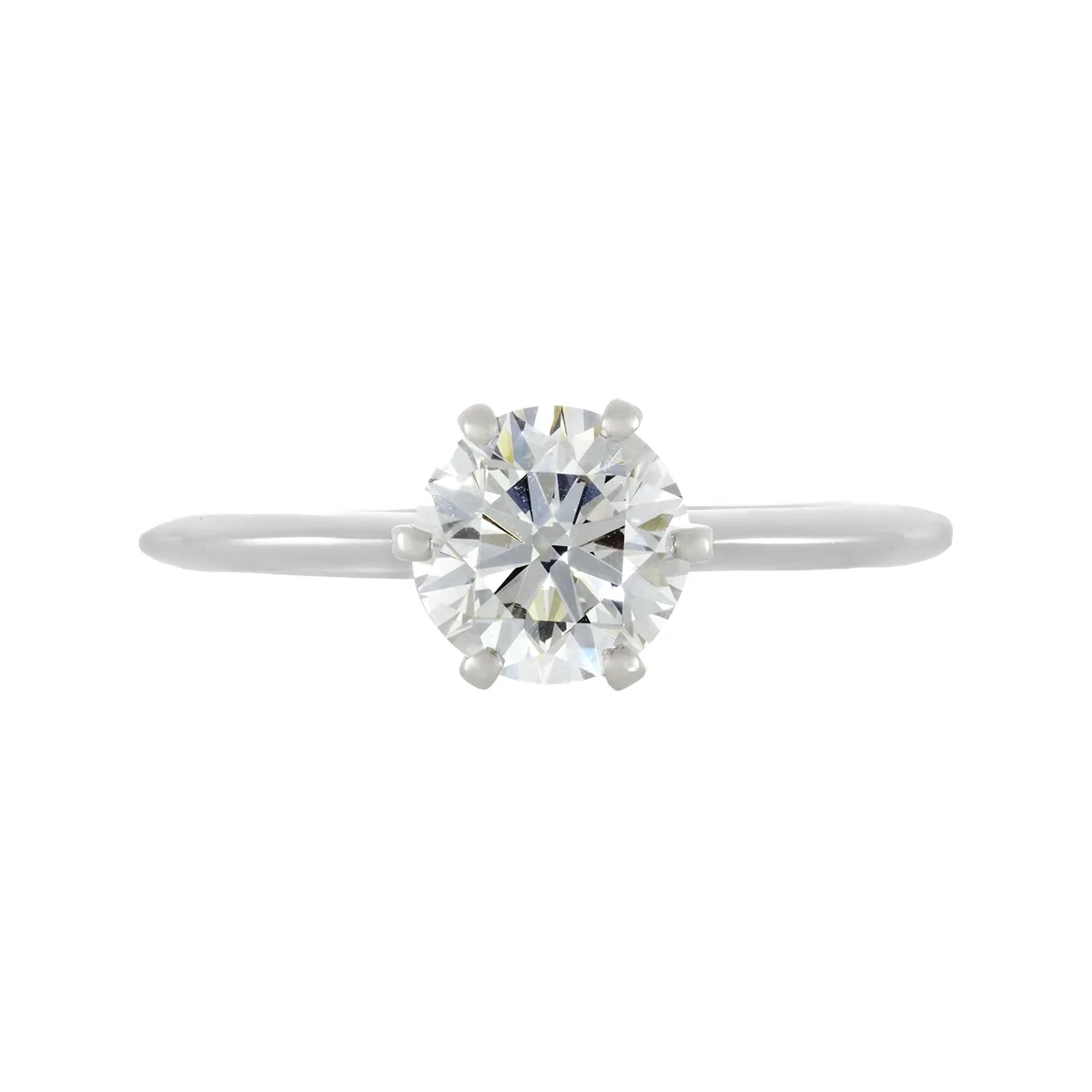 Anillo en oro blanco de 18 Kilates, con diamante laboratorio central de 1.00 Ct