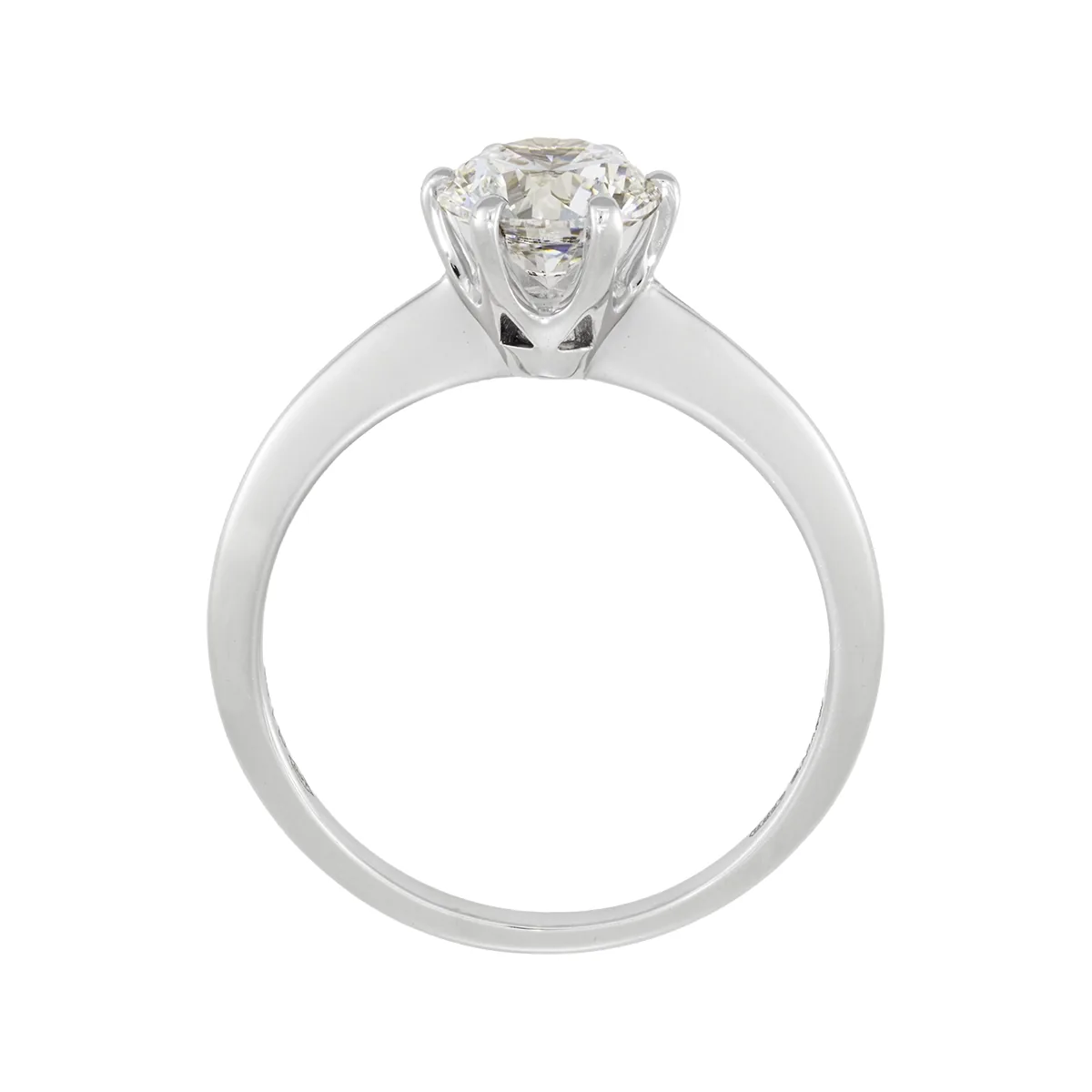 Anillo en oro blanco de 18 Kilates, con diamante laboratorio central de 1.00 Ct