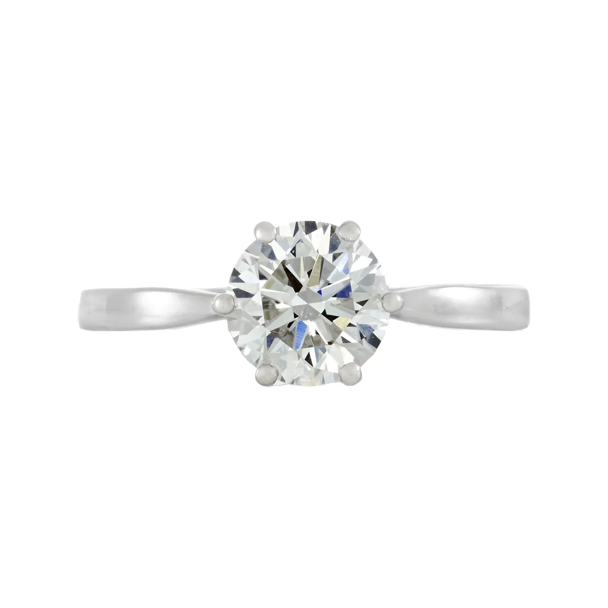 Anillo en oro blanco de 18 Kilates, con diamante laboratorio central de 1.00 Ct