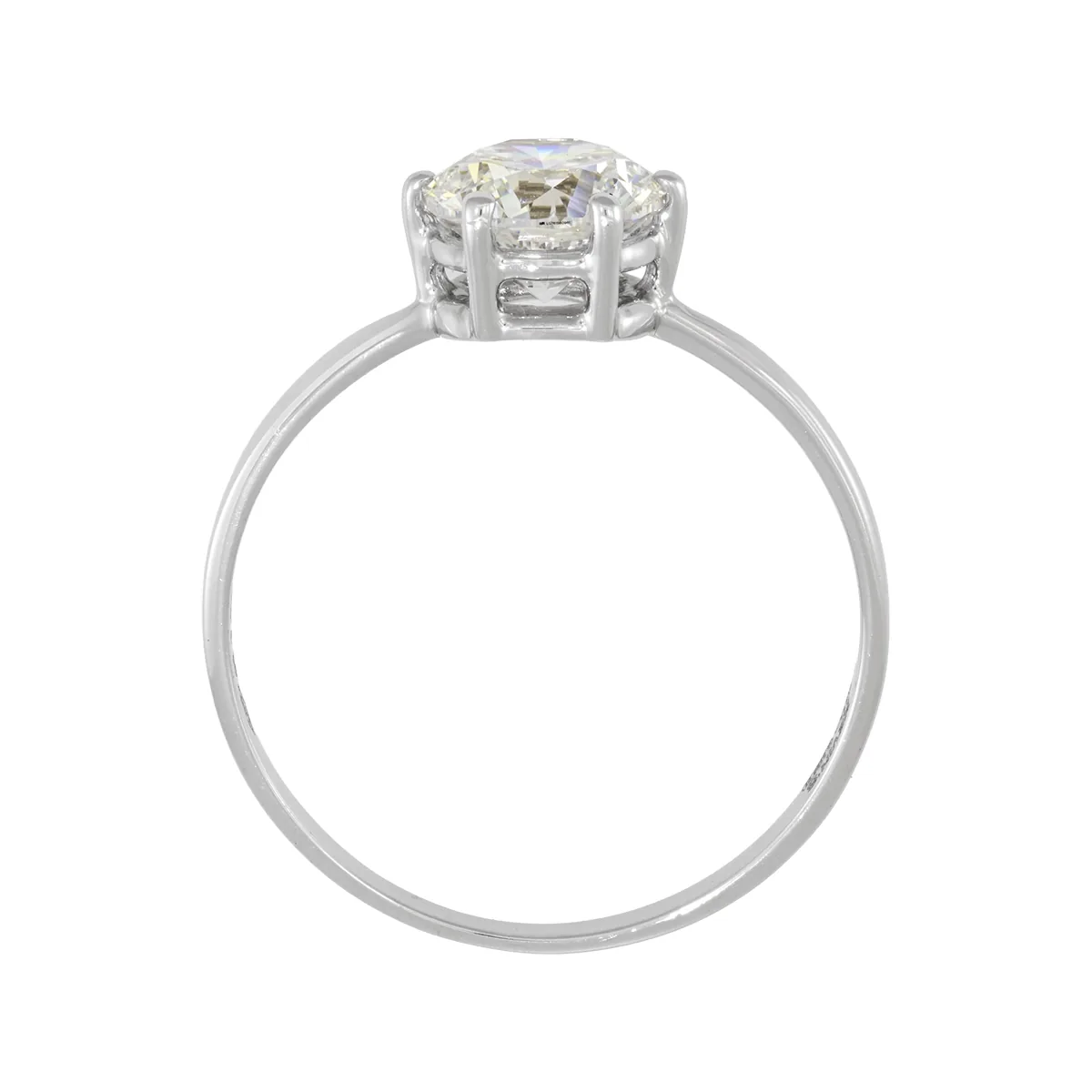 Anillo en oro blanco de 18 Kilates, con diamante laboratorio central de 1.00 Ct
