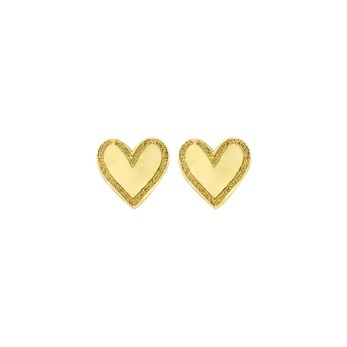 Topos en oro amarillo de 18 Kilates satinado, Corazón, 3.50 mm. de ancho
