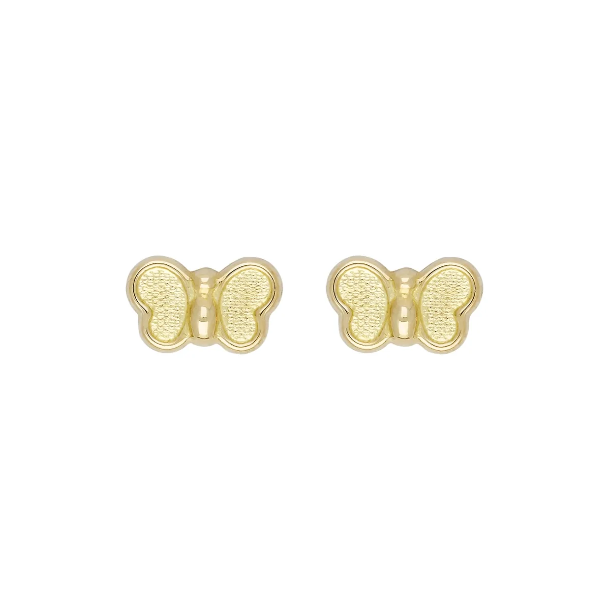 Topos de mariposa en oro amarillo de 18 Kilates