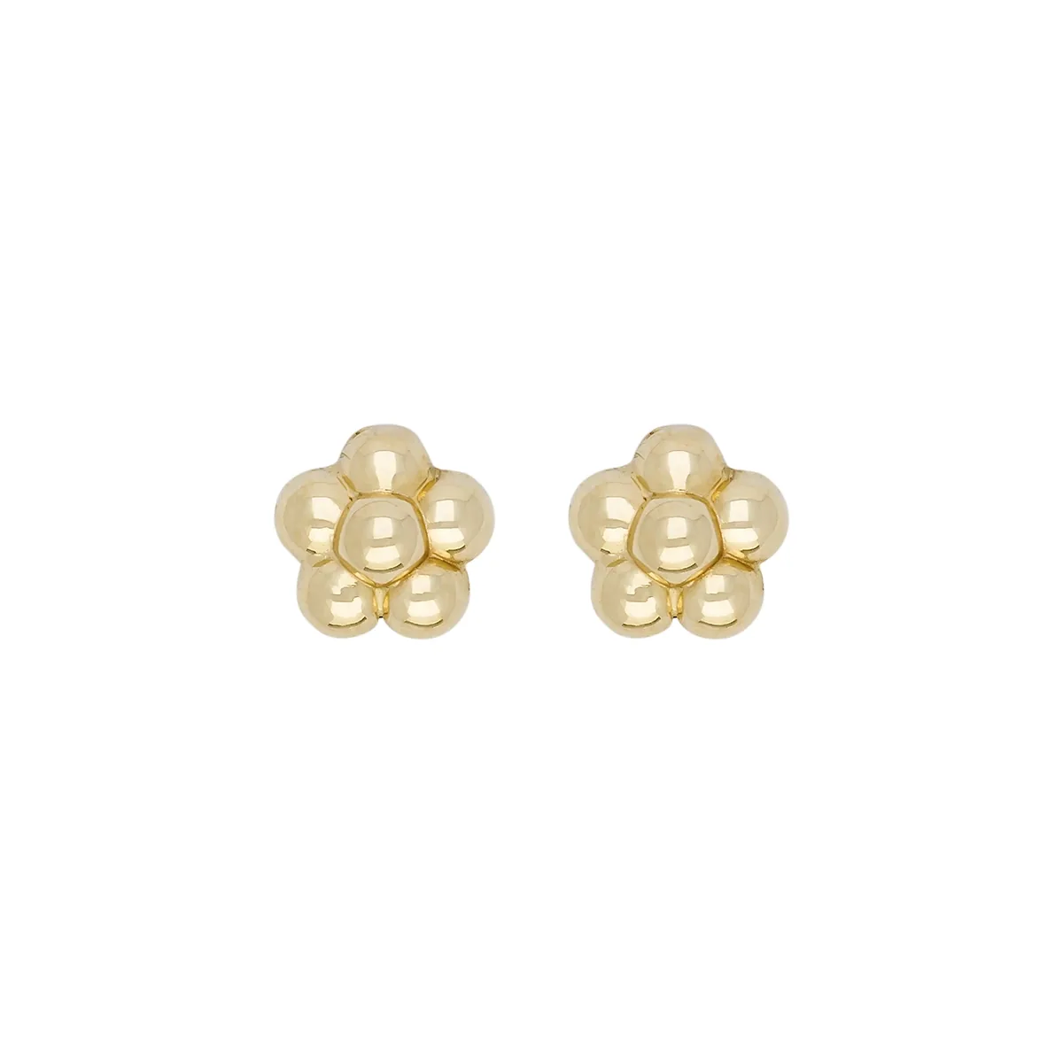 Topos de flores en oro amarillo de 18 Kilates