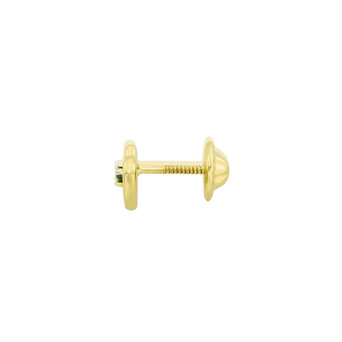 Topos en oro amarillo de 18 Kilates, Corazón, con esmeraldas, 5 mm. de ancho