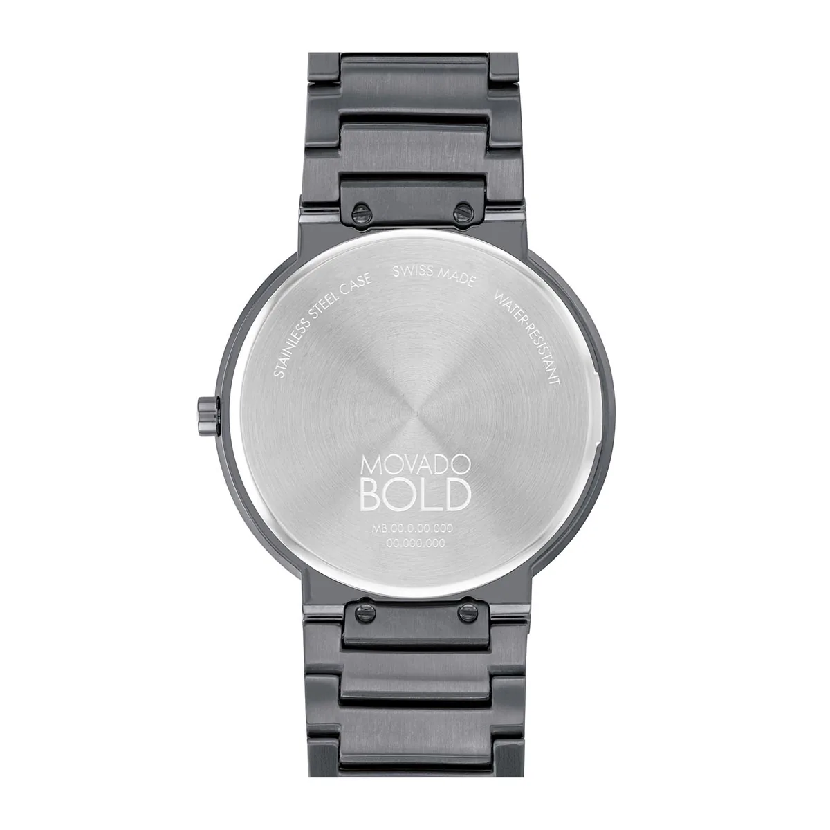 Reloj Movado análogo, para Hombre, tablero redondo color azul, estilo index, pulso acero color gris