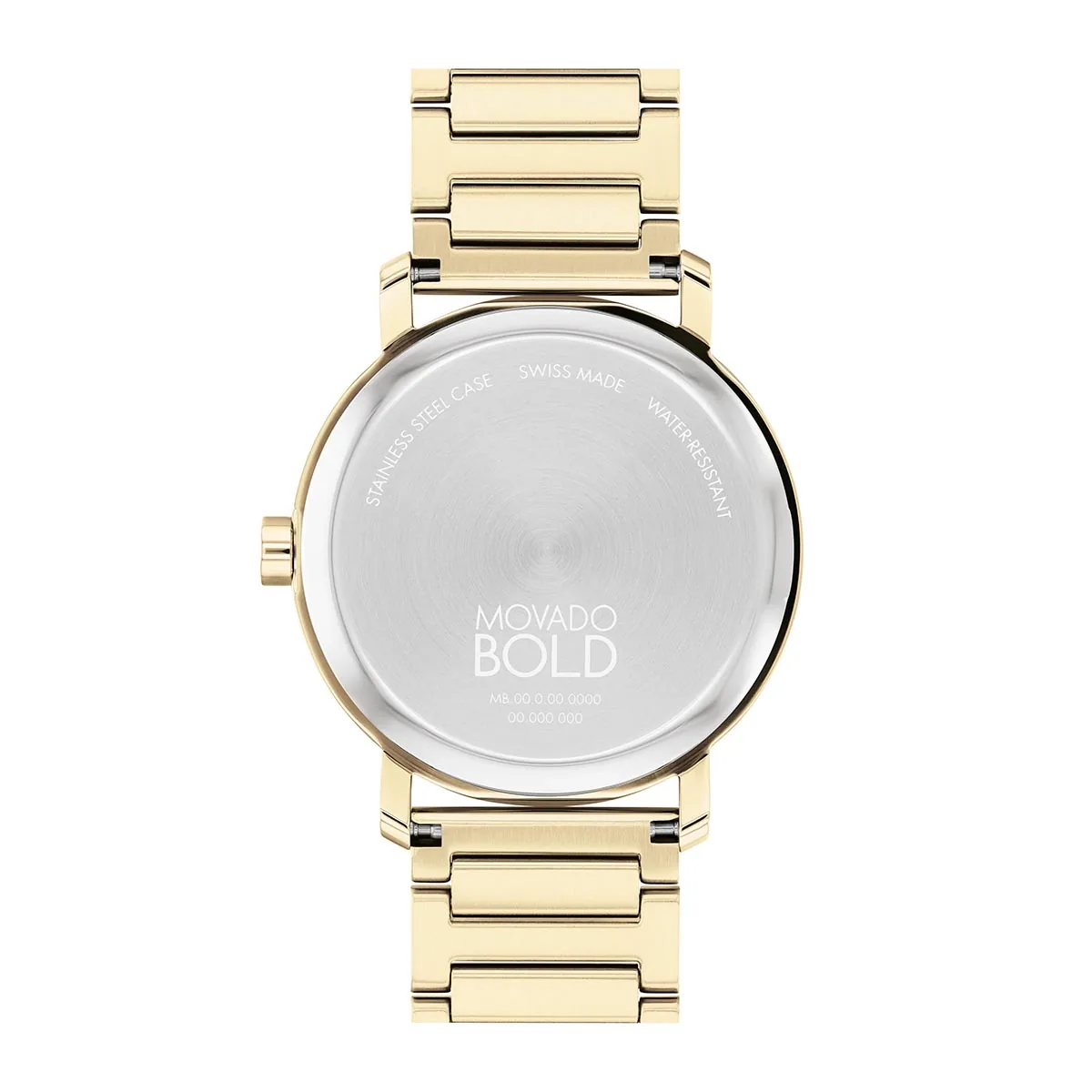 Reloj Movado análogo, para Hombre, tablero redondo color dorado, estilo sin números, pulso acero color dorado