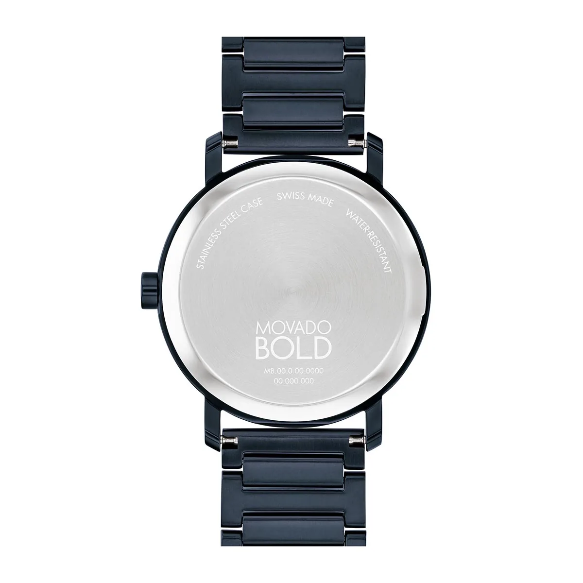 Reloj Movado análogo, para Hombre, tablero redondo color azul, estilo sin números, pulso acero color azul