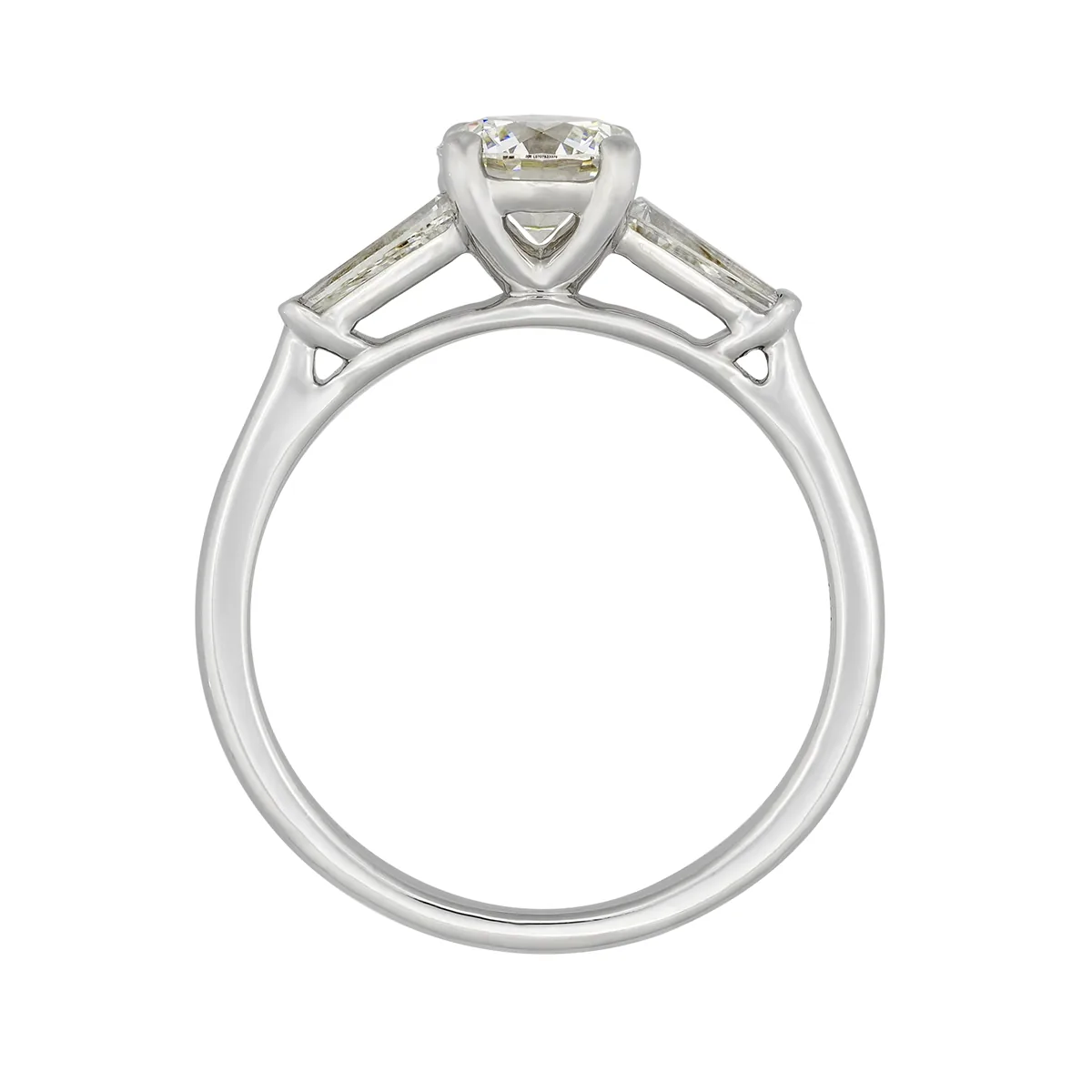 Anillo de compromiso con diamante de laboratorio central redondo IGI de 1.00ct y decoración en diamantes de laboratorio, oro tono blanco 18k, rodinado