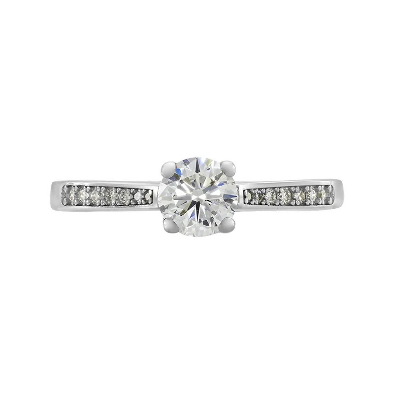 Anillo de compromiso en plata ley 925, rodinado - Colección Sueños