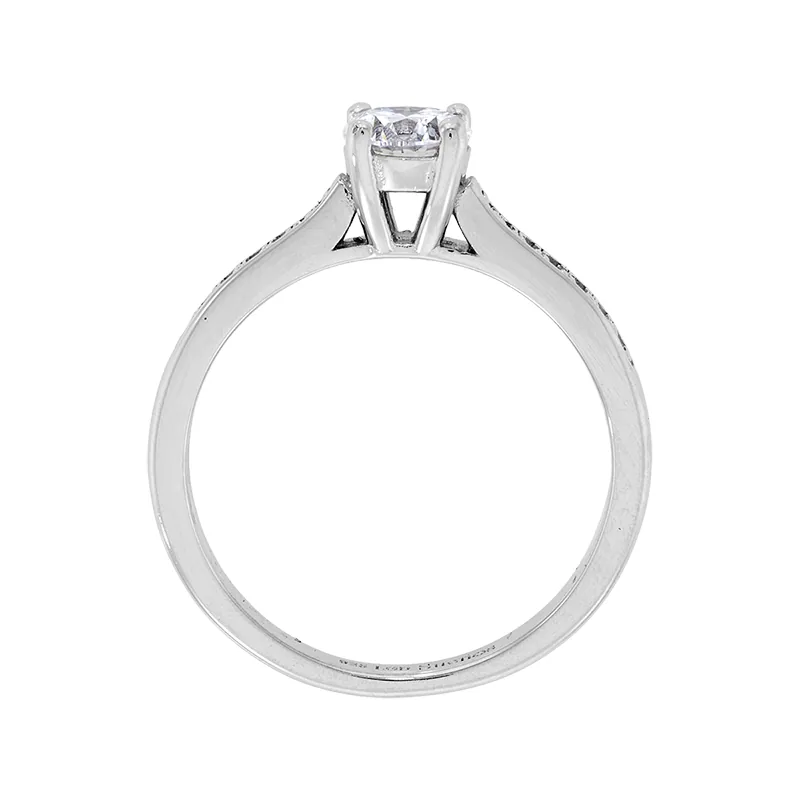 Anillo de compromiso en plata ley 925, rodinado - Colección Sueños