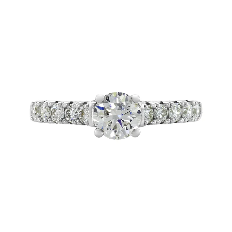 Anillo de compromiso en plata ley 925, rodinado - Colección Sueños